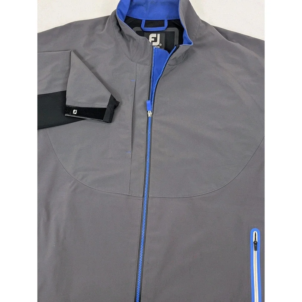 aterproof Golf Rain JacketL Gray Blue